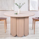 Table ronde extensible japandi 310cm Cavelna avec rallonges intégrées bois clair