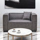 Fauteuil Bibe en tissu effet peau gris vintage