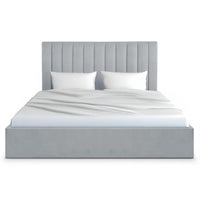 Lit coffre avec sommier relevable 180 cm couleur argent