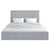 Lit coffre avec sommier relevable 180 cm couleur argent