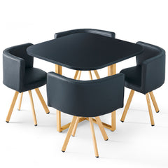 Table et chaises encastrables scandinaves Oslo Noir