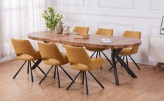 Table ronde extensible Myriade Noir et Noyer