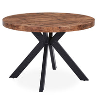 Table ronde extensible noir et noyer