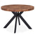 Table ronde extensible noir et noyer