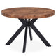 Table ronde extensible noir et noyer