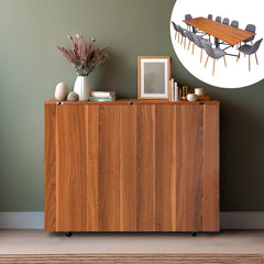 Table console extensible Cesae 300cm en bois noisette