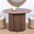 Table extensible ronde japandi 310cm Cavelna bois noisette rallonges intégrées