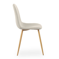 Lot de 4 tabourets Alcelio tissu beige