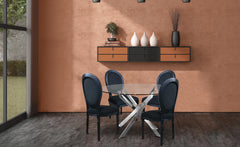 Lot de 20 chaises médaillon Royale Black Velours Noir