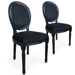Lot de 20 chaises médaillon en velours noir
