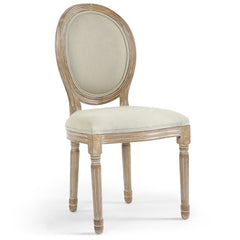 La chaise médaillon Louis XVI tissu beige