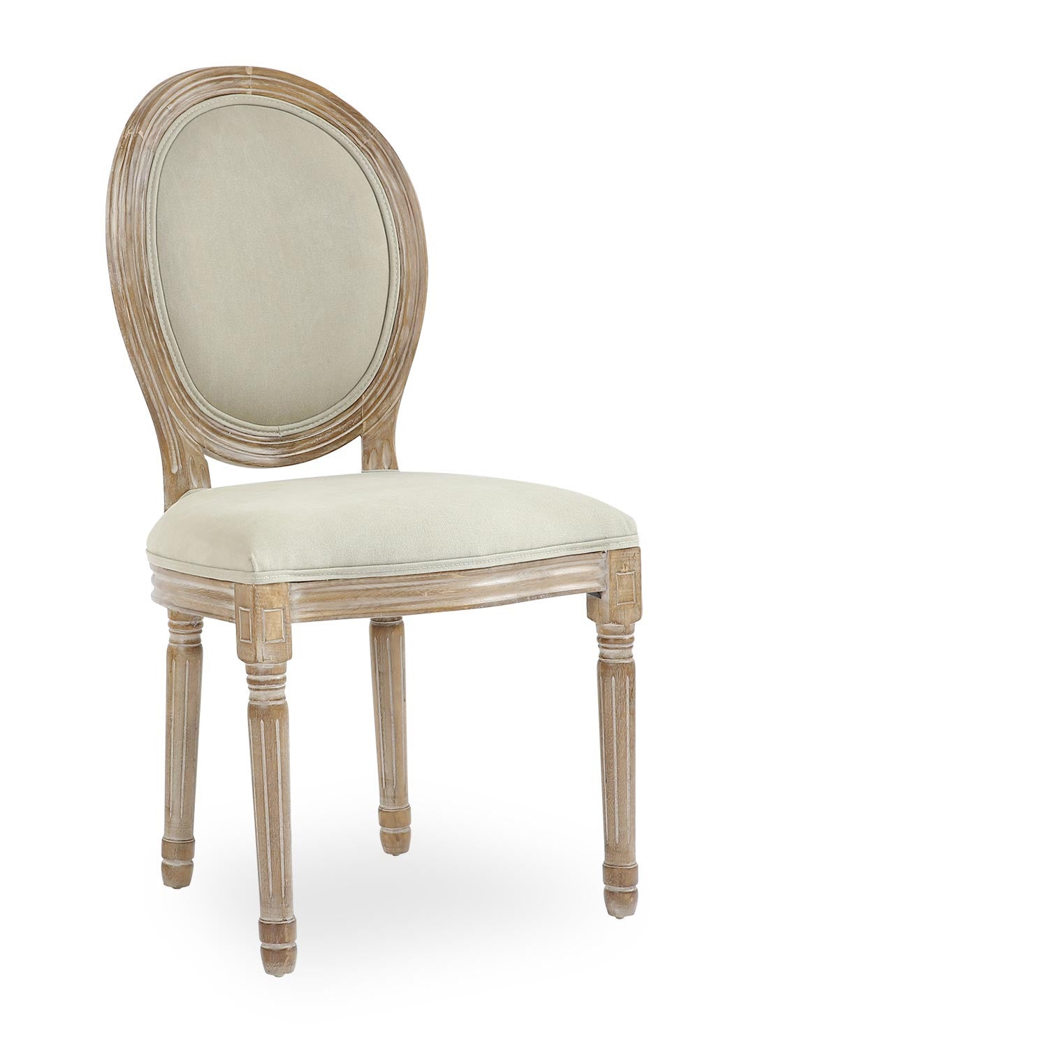 Lot de 20 chaises de style, chaises Louis XVI tissu beige