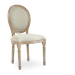 Lot de 20 chaises médaillon en tissu beige