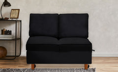 Banquette 2 places convertible Zinez Velours Noir