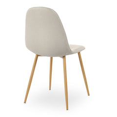 Lot de 4 tabourets Alcelio tissu beige