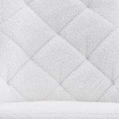 Lot de 2 chaises scandinaves Lalix Bois Noisette & Tissu bouclette Crème