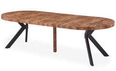 Table ronde extensible Myriade Noir et Noyer