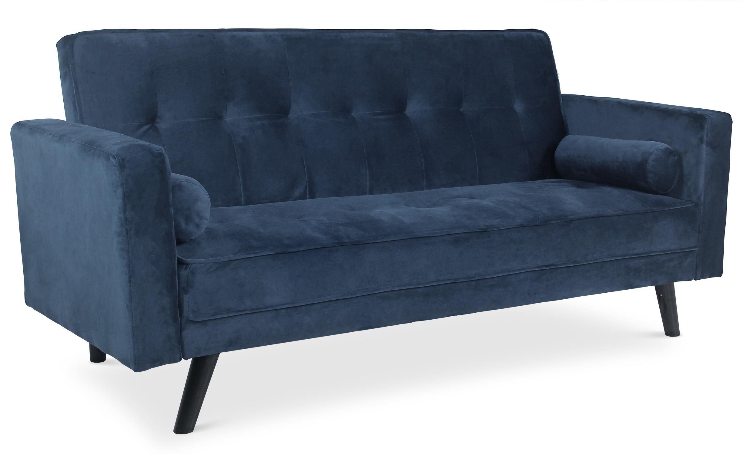 Canapé convertible scandinave Slow Velours Bleu