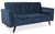 Canapé-lit convertible Allia velours bleu scandinave