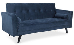 Canapé convertible scandinave Slow Velours Bleu