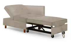 Banquette convertible 2 places Billin velours taupe