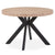 Table ronde extensible en chêne clair et noir