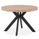 Table ronde extensible en chêne clair et noir