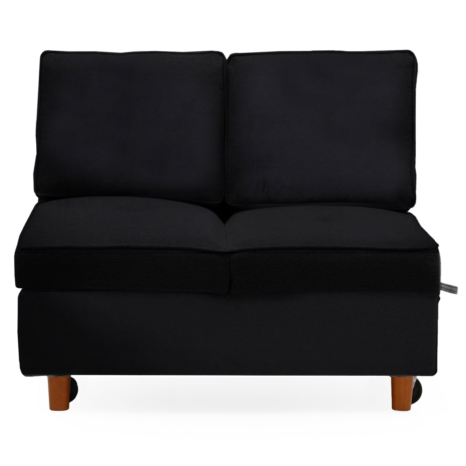 Banquette 2 places convertible Zinez Velours Noir