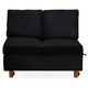 Banquette convertible 2 places en velours noir