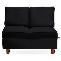 Banquette 2 places convertible Zinez Velours Noir