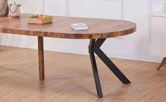 Table ronde extensible Myriade Noir et Noyer