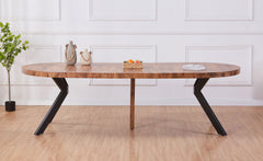 Table ronde extensible Myriade Noir et Noyer