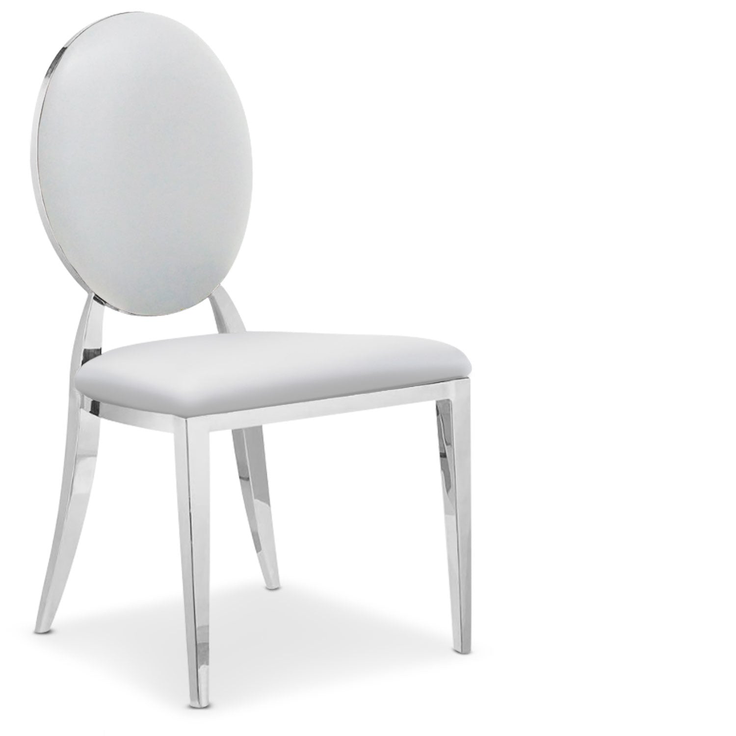 Lot de 6 chaises médaillon Sofia Simili Blanc