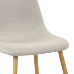 Lot de 4 tabourets Alcelio tissu beige