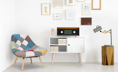 Fauteuil en tissu multicolore Arus