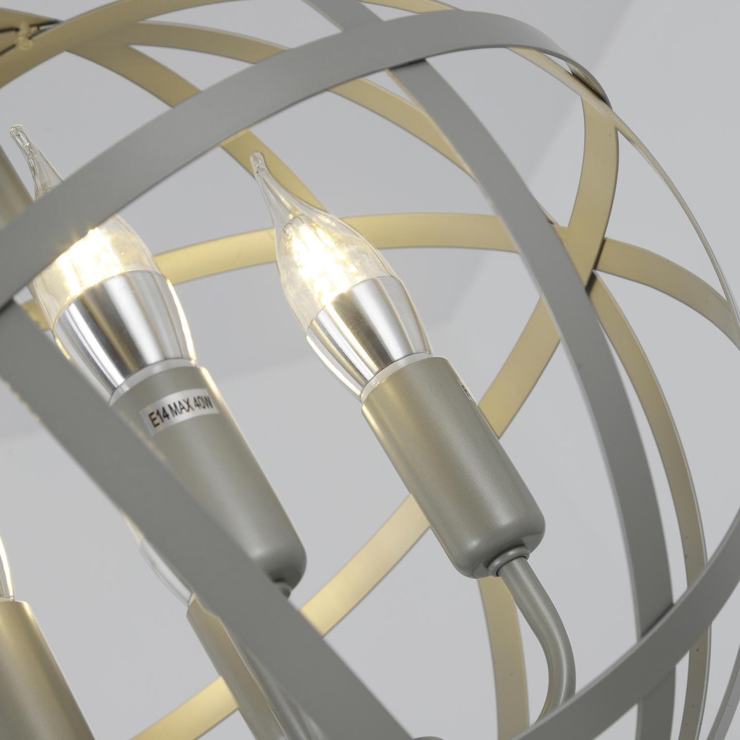 Suspension Jupiter Métal Gris