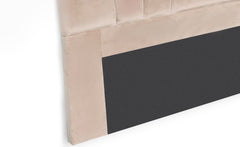 Tête de lit en velours Avera 160 cm taupe