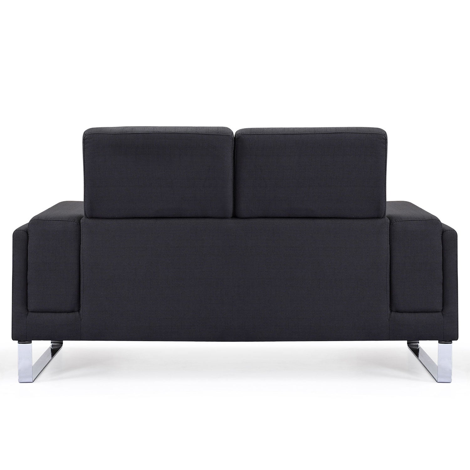 Canapé Barth 2 places en tissu Noir de dos