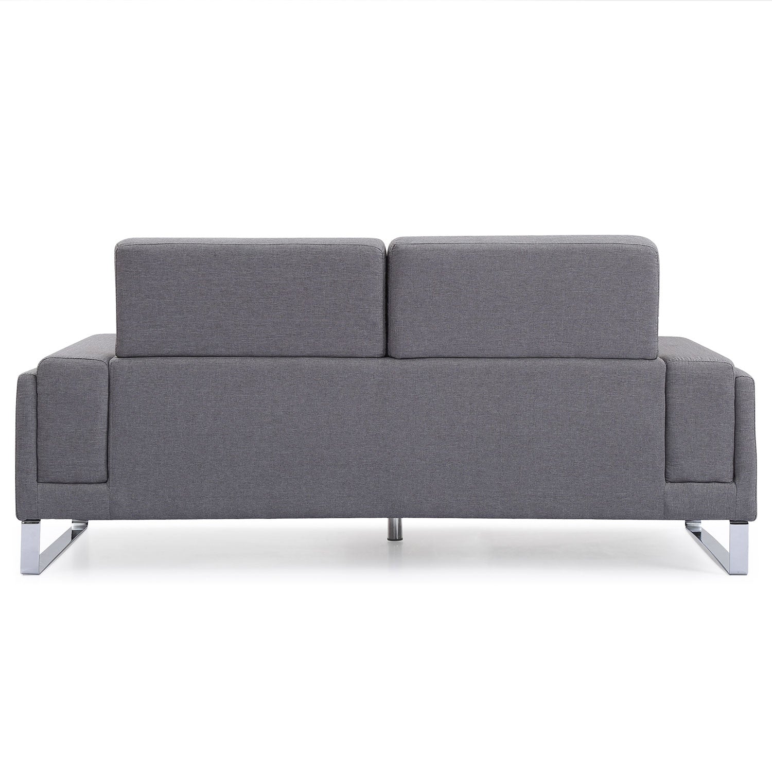 Canapé 3 places Barth Tissu Gris clair de dos