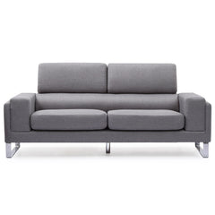 Canapé 3 places Barth en tissu Gris clair de face