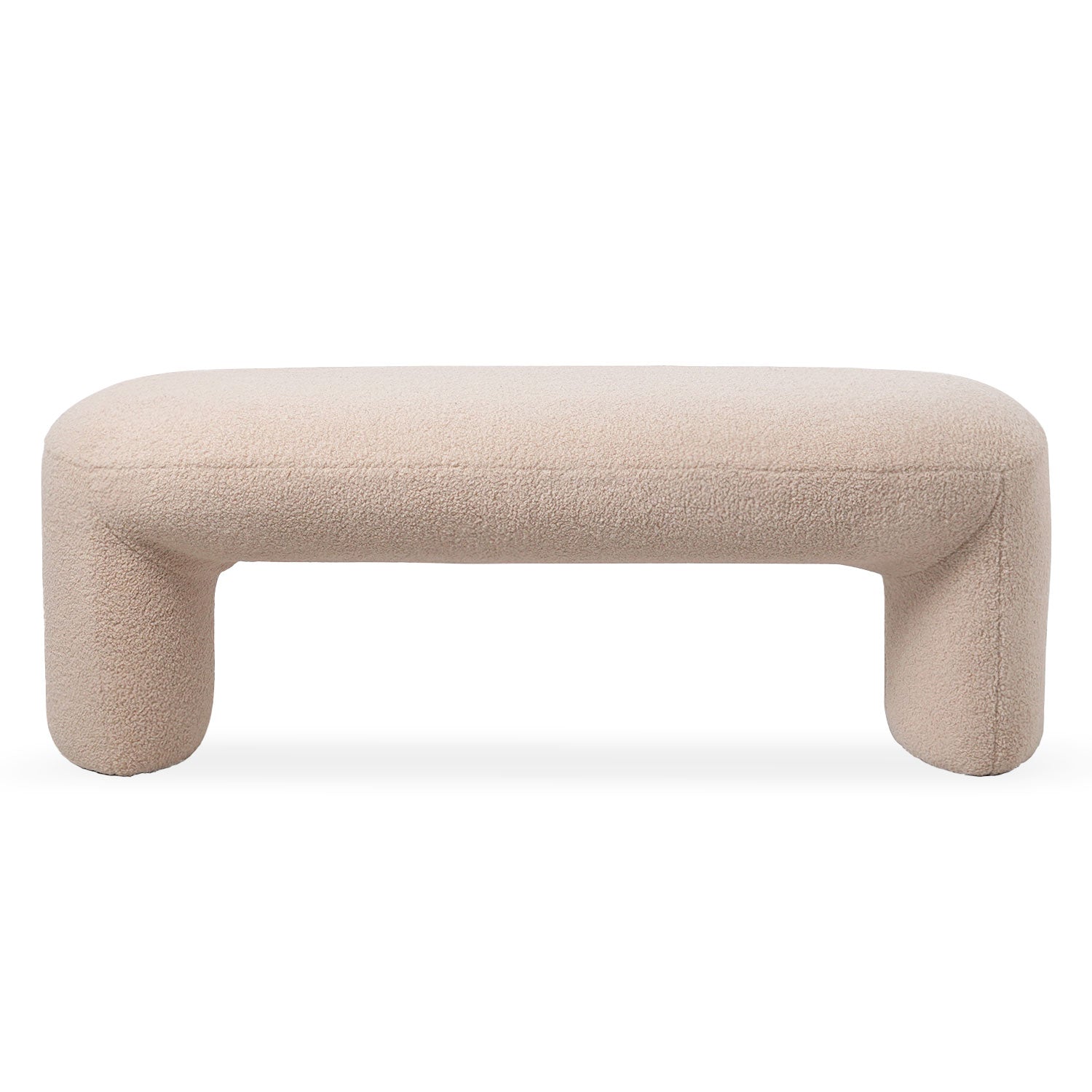 Banquette tendance Armania L110cm Tissu bouclette Beige