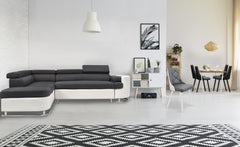 Lot de 2 chaises scandinaves Lalix Bois Noir et Simili Noir