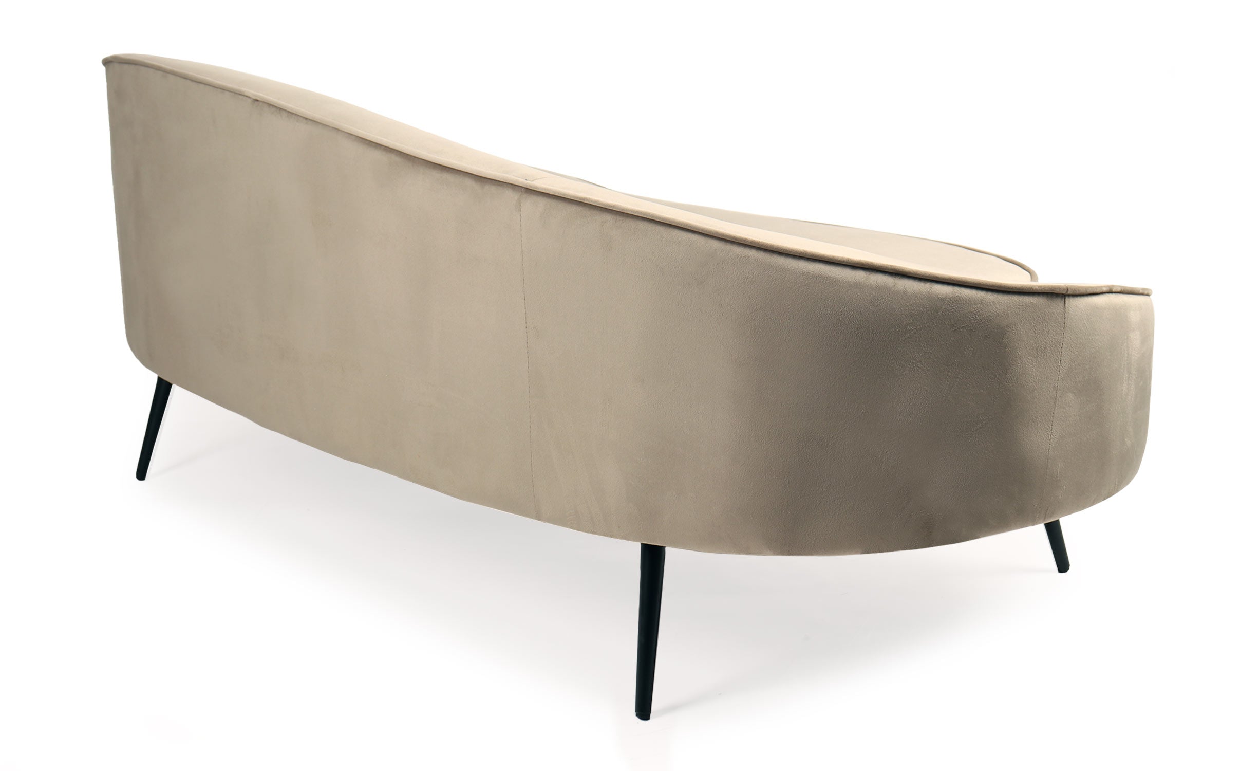 Canapé 3 places asymétrique Brendan Velours Taupe