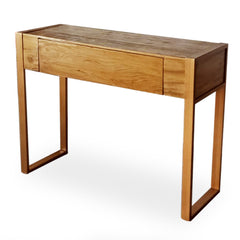 Bureau Polomia 1 tiroir Bois et Or