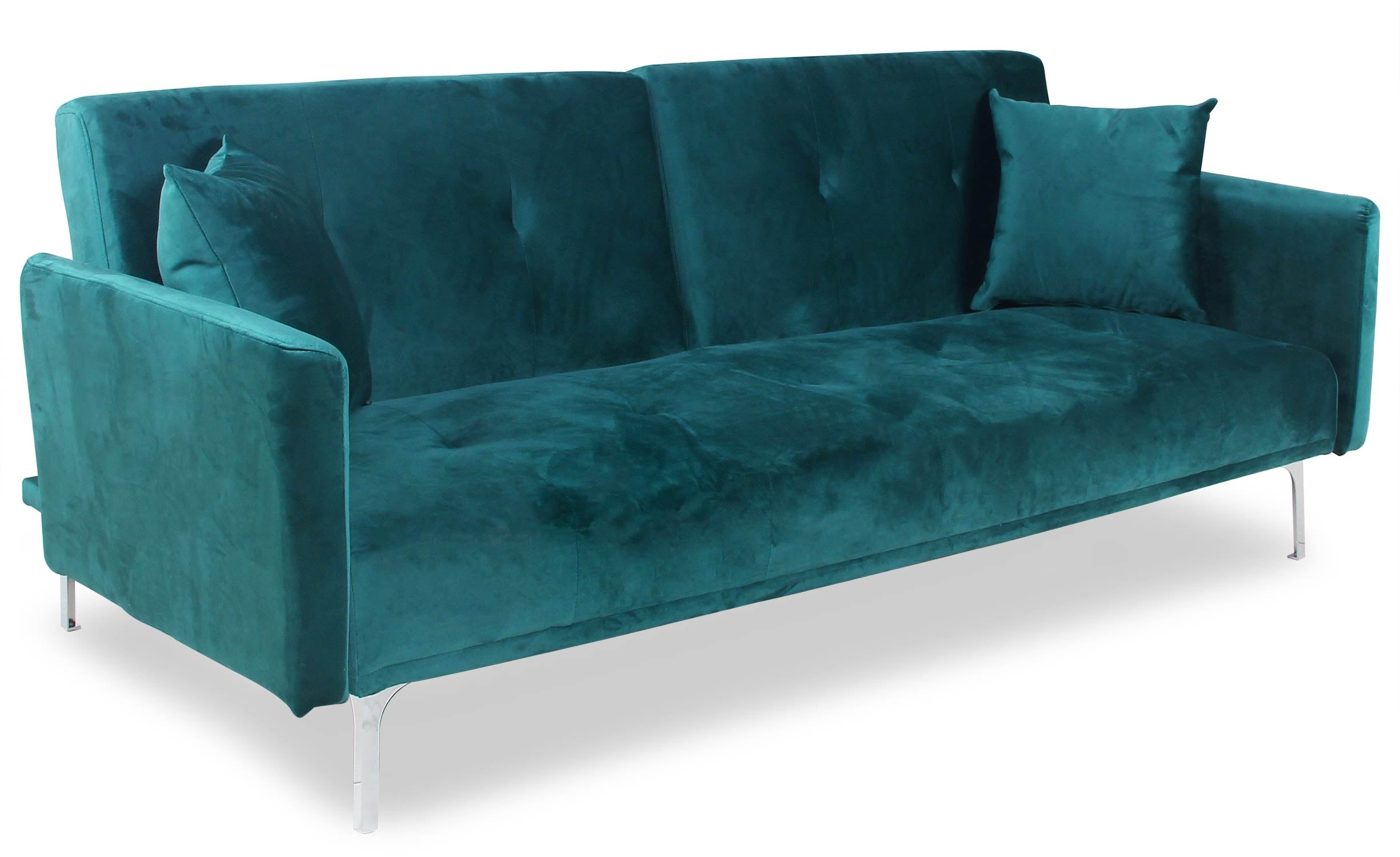 Canapé convertible 3 places Carla Velours Vert