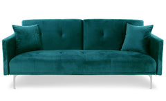 Canapé convertible 3 places Carla Velours Vert