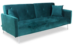 Canapé convertible 3 places Carla Velours Vert