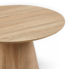 Ensemble de tables basses rondes Ciria en bois clair