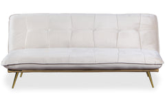 Canapé convertible clic-clac Fabrice Velours Beige