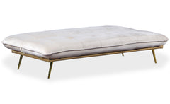 Canapé convertible clic-clac Fabrice Velours Beige